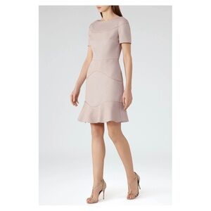 REISS • Hazel Textured Panel Dress in Ash